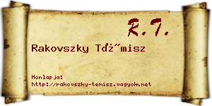 Rakovszky Témisz névjegykártya
